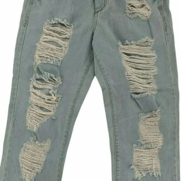 Mudd Junior Girls Blue Cotton 5 Pockets Light Wash Denim Straight Leg Jean Sz 11 - Picture 6 of 7